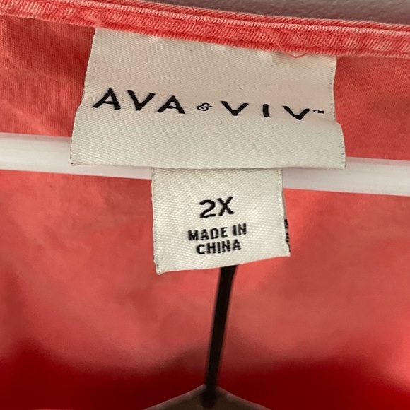 AVA & VIV NWT Coral Long Sleeved Top - Picture 7 of 14